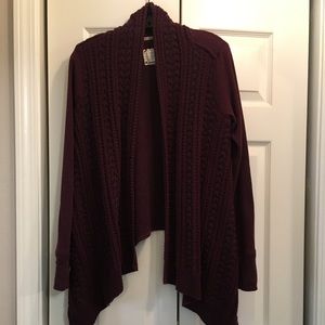 EUC size M maroon swing cardigan